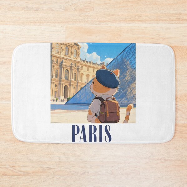 Item preview, Cute Kitty In The Louvre Museum Paris Retro-modern Version  designed and sold by Aguilar Trips.
