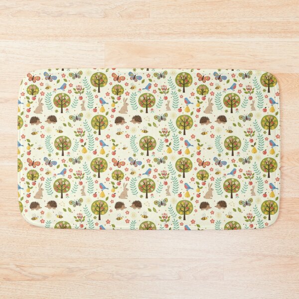 Item preview, Spring Orchard – Whimsical Scandinavian Folk Art Seamless Design © heidiannemorris designed and sold by FOLK ART FUSION.