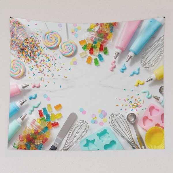 Item preview, Sweet Tooth Bakery - Rainbow Candy & Frosting Flat Lay designed and sold by SavinMercantile.