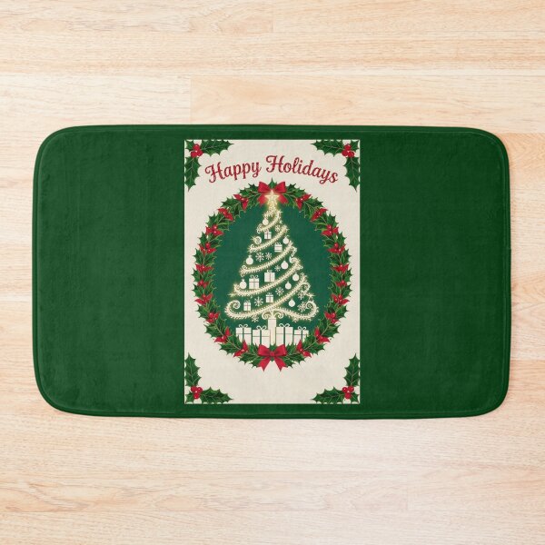 Item preview, Christmas Tree & Holly - Happy Holidays designed and sold by DesignsByPrnces.