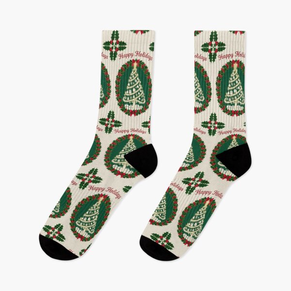 Item preview, Christmas Tree & Holly - Happy Holidays designed and sold by DesignsByPrnces.