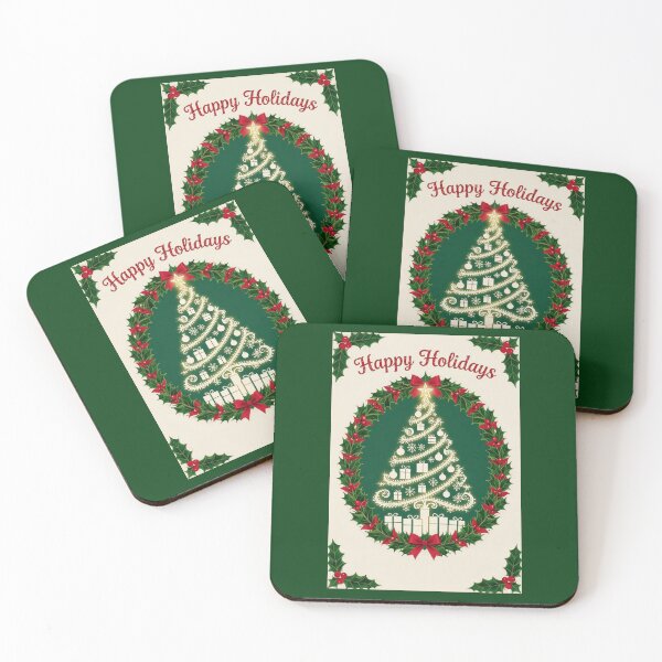 Item preview, Christmas Tree & Holly - Happy Holidays designed and sold by DesignsByPrnces.