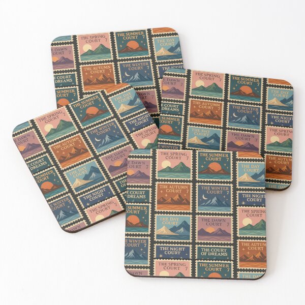 Item preview, Courts of Prythian Stamp Collection | ACOTAR Inspired Fantasy Art designed and sold by biblio_phile.