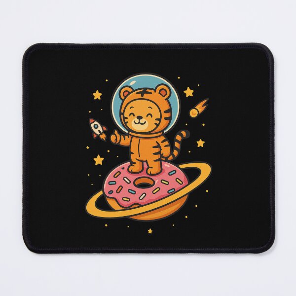 Item preview, Astronaut Tiger on Donut Planet designed and sold by meesara.