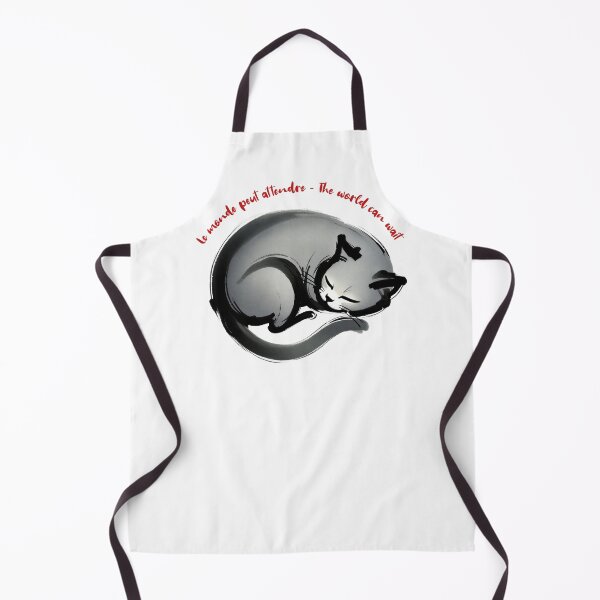Item preview, Le Monde Peut Attendre — The World Can Wait (Sleeping Cat Art) designed and sold by FrancophileFun.