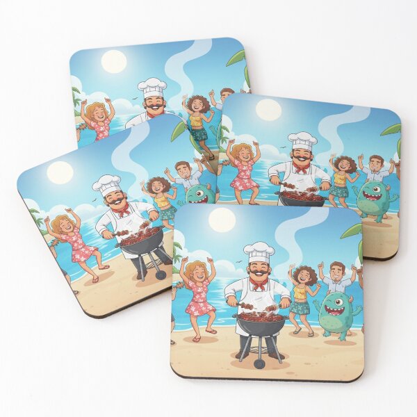 Item preview, Fiesta de barbacoa en la playa designed and sold by Krfto.