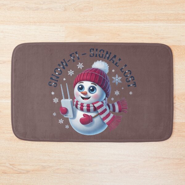 Item preview, Snow-Fi Signal Lost – Cute Snowman Winter WiFi Humor Design designed and sold by SoftyDesigns.