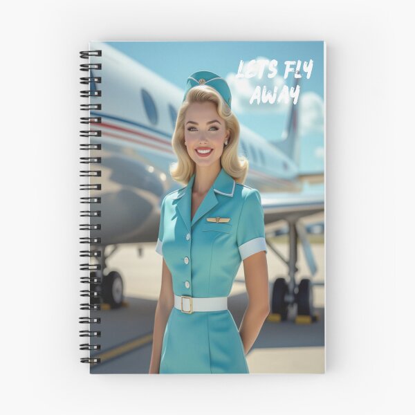 Item preview, Lets Fly Away Notebook - Retro Journal Notebook designed and sold by VintageLantern.
