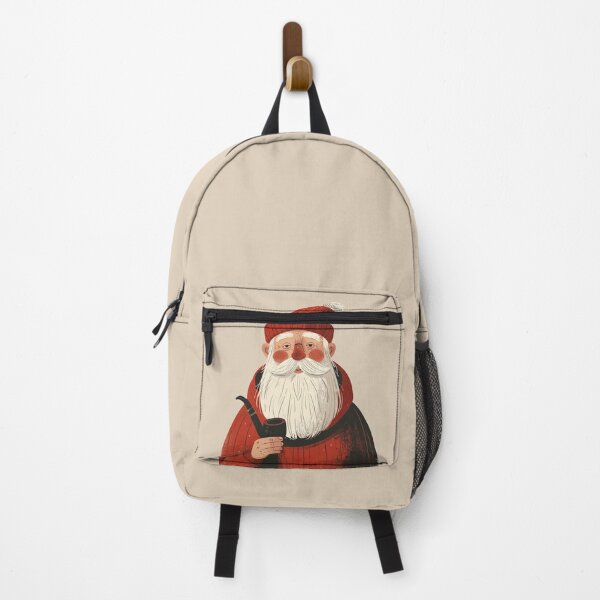 Item preview, Cozy Vintage Santa With Winter Pipe designed and sold by yara.lahdo.