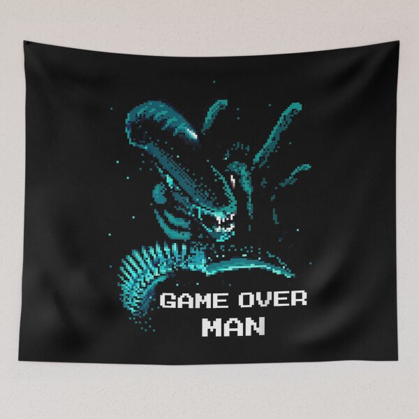Item preview, Iconic Xenomorph Game Over Man Pixelated Style Logo designed and sold by IsmaelSay.