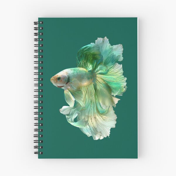 Item preview, Pastel Mint Green Betta Siamese Fighting Fish, Soft Green Pastel Halfmoon / Veiltail Aquarium designed and sold by meganohm.