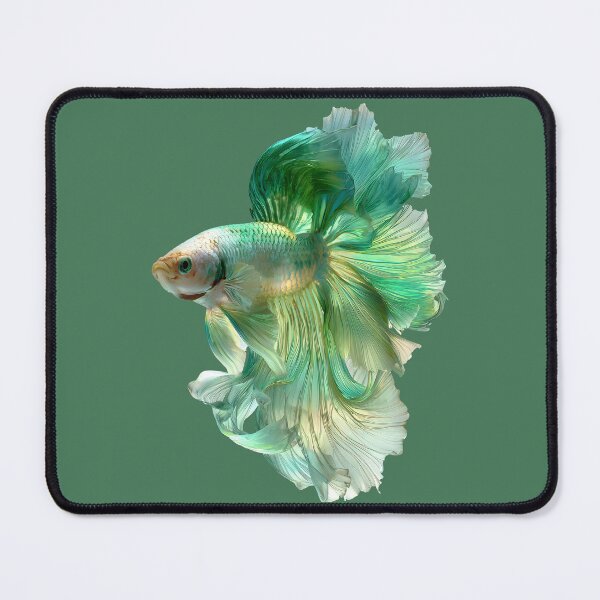 Item preview, Pastel Mint Green Betta Siamese Fighting Fish, Soft Green Pastel Halfmoon / Veiltail Aquarium designed and sold by meganohm.