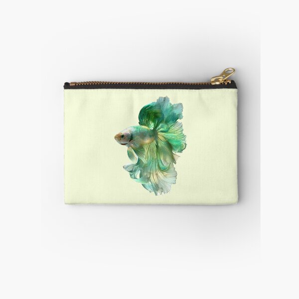 Item preview, Pastel Mint Green Betta Siamese Fighting Fish, Soft Green Pastel Halfmoon / Veiltail Aquarium designed and sold by meganohm.