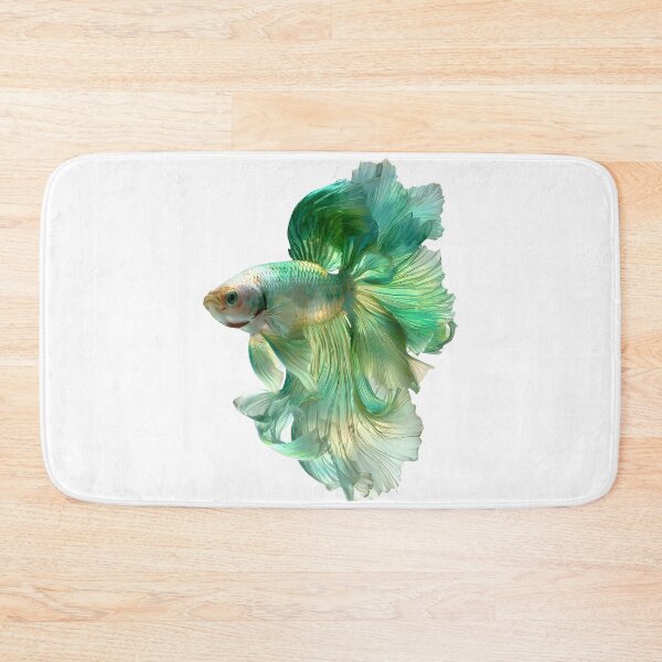 Item preview, Pastel Mint Green Betta Siamese Fighting Fish, Soft Green Pastel Halfmoon / Veiltail Aquarium designed and sold by meganohm.