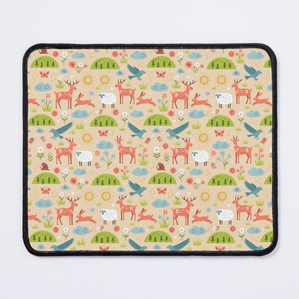 Item preview, Sunny Hillside – Scandinavian Folk Art Seamless Design © heidiannemorris designed and sold by FOLK ART FUSION by heidiannemorris.