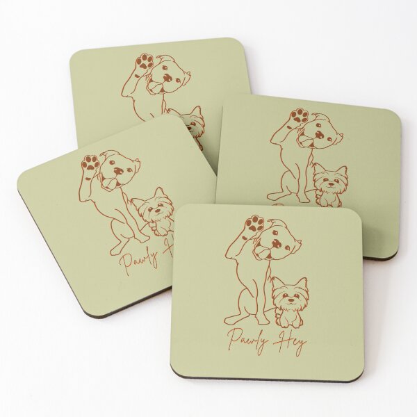 Item preview, Pawly Hey – Cute Waving Dog Line Art for Dog Lovers designed and sold by PrintoraSpirit.