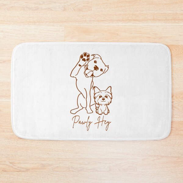Item preview, Pawly Hey – Cute Waving Dog Line Art for Dog Lovers designed and sold by PrintoraSpirit.