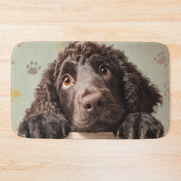 Item preview, American Water Spaniel Peeking over Wall 01 designed and sold by Elisabeth Lucas.