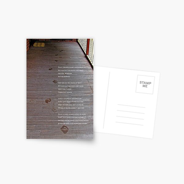 Damp Footprints Postcard