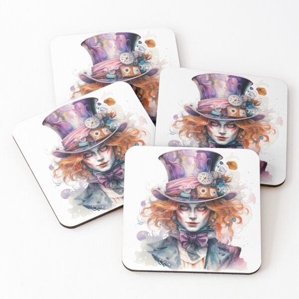 Item preview, Sombrerero loco en acuarela designed and sold by DigiPixieForge.