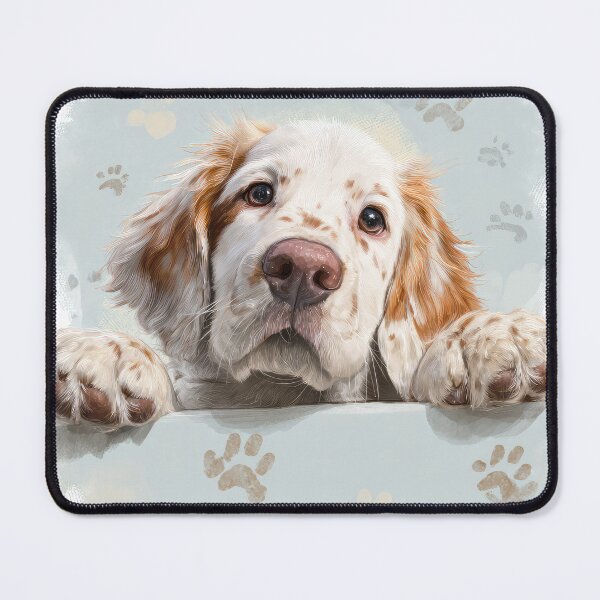 Item preview, Clumber Spaniel Peeking over Wall 01 designed and sold by Elisabeth Lucas.