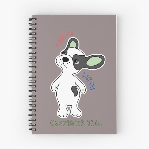Item preview, Funny Overthinking Dog – Cute Frenchie Anxiety Quote Design designed and sold by PrintoraSpirit.