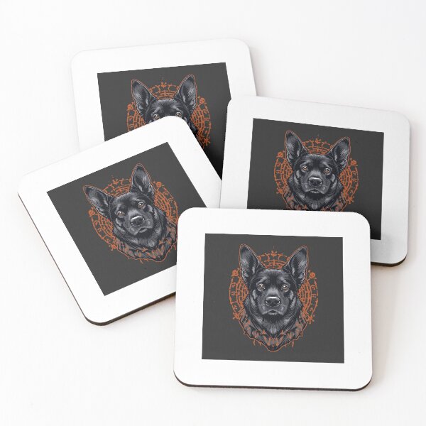 Item preview, mysterious black dog with a black back ground designed and sold by Alchemic-Gifts.