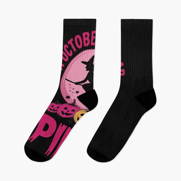 Item preview, in October We Wear Pink Witch Cat Breast Cancer Halloween designed and sold by ShelFisher.