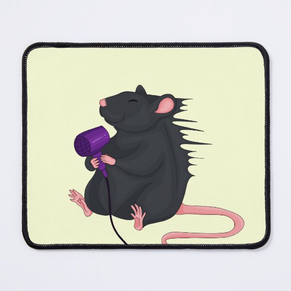 Item preview, Rat with a Blowdryer designed and sold by Cozy Little Doodles by Hosha’na.