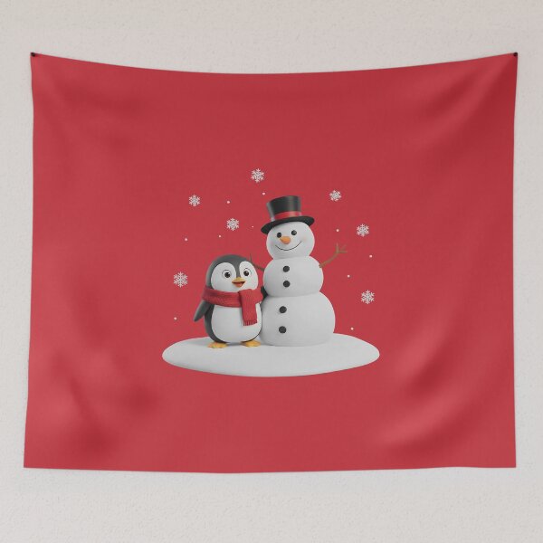 Item preview, cute penguin and snowman are in friendship designed and sold by Nikoleta Vukovic.