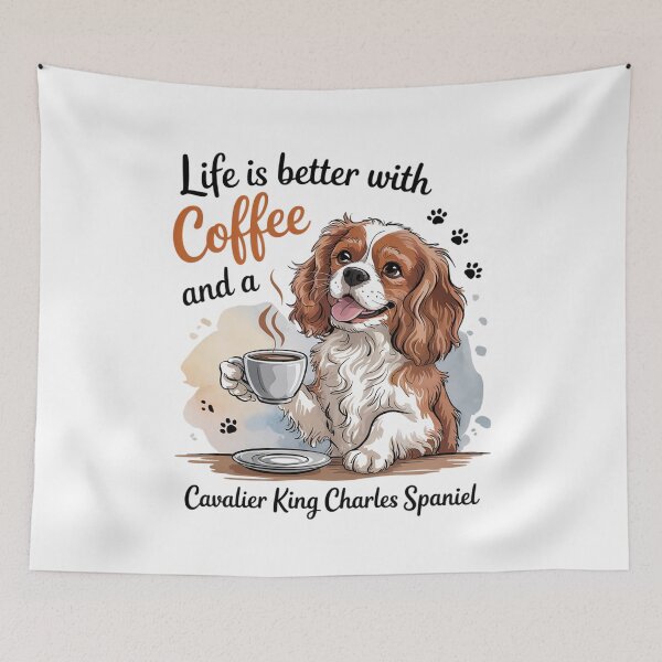 Item preview, Cavalier King Charles Spaniel Dog Breed Life is Better with designed and sold by FadeOfThrone.