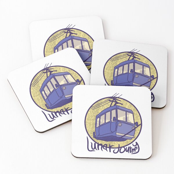 Item preview, Lunar Journey — Floating Cable Car in Night Sky designed and sold by AdamsDrawing.