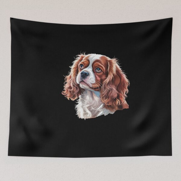 Item preview, Cavalier King Charles Spaniel Dog Mountain Stars And Moon designed and sold by FadeOfThrone.