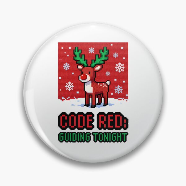 Artikelvorschau, CODE ROT: HEUTE ABEND FÜHRUNG — Pixel Reindeer entworfen und verkauft von gstevensonart.