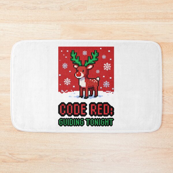 Item preview, CODE RED: GUIDING TONIGHT — Pixel Reindeer designed and sold by gstevensonart.