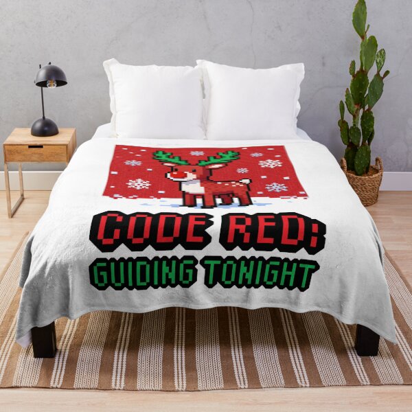 Item preview, CODE RED: GUIDING TONIGHT — Pixel Reindeer designed and sold by gstevensonart.