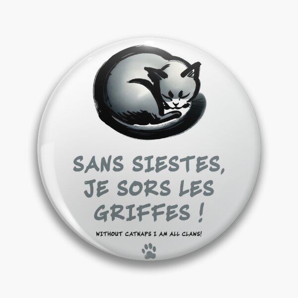 Item preview, Without Catnaps I Am All Claws! — Sleeping Cat Art designed and sold by FrancophileFun.