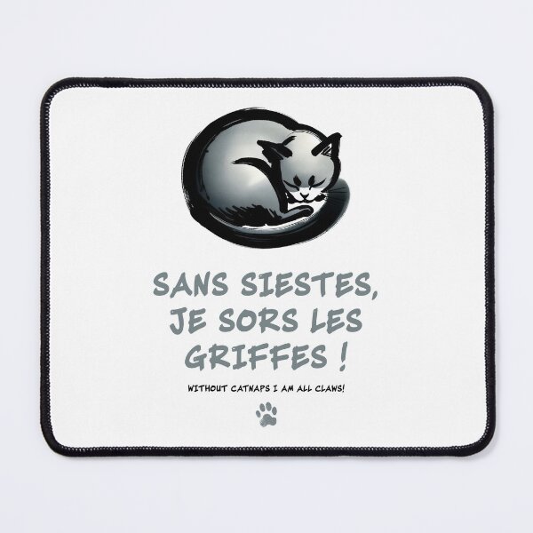 Item preview, Without Catnaps I Am All Claws! — Sleeping Cat Art designed and sold by FrancophileFun.