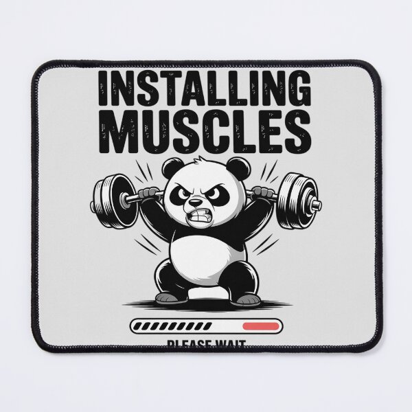 Item preview, Installing Muscles Please Wait Panda Lifting Weights Workout designed and sold by Sandrhaus.