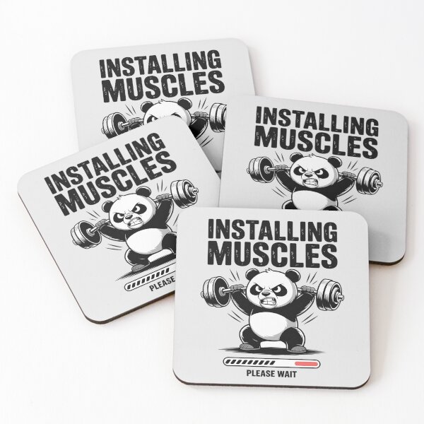 Item preview, Installing Muscles Please Wait Panda Lifting Weights Workout designed and sold by Sandrhaus.