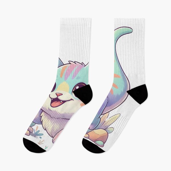 Item preview, cat dino Cute Pastel Dino Cat Hybrid Cartoon Illustration designed and sold by Uglyandcute.