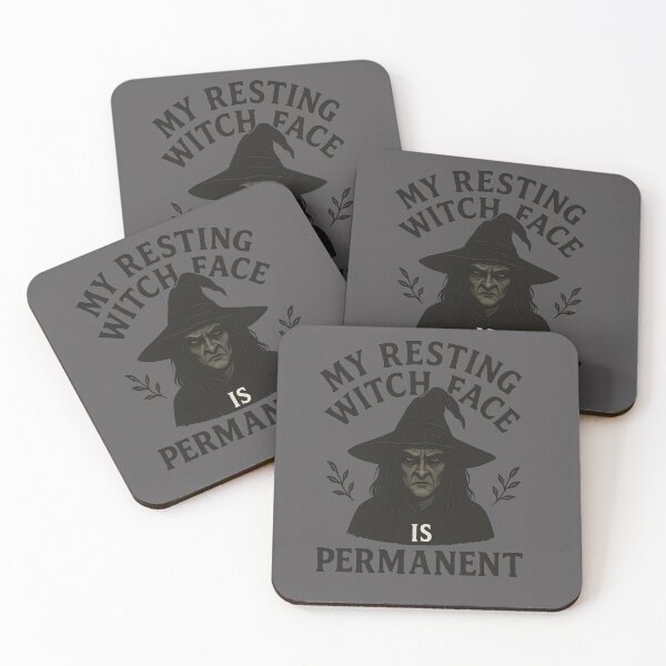 Item preview, Resting Witch Face – Gothic Humor Witch Illustration designed and sold by The Spooky Duck.