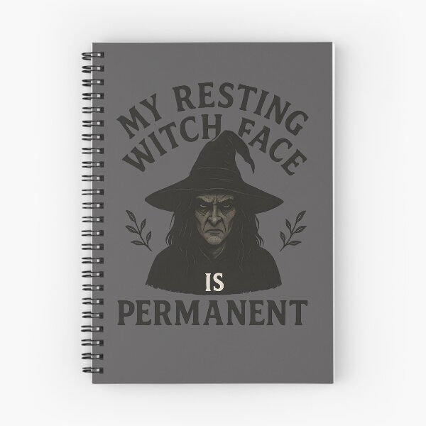 Item preview, Resting Witch Face – Gothic Humor Witch Illustration designed and sold by The Spooky Duck.
