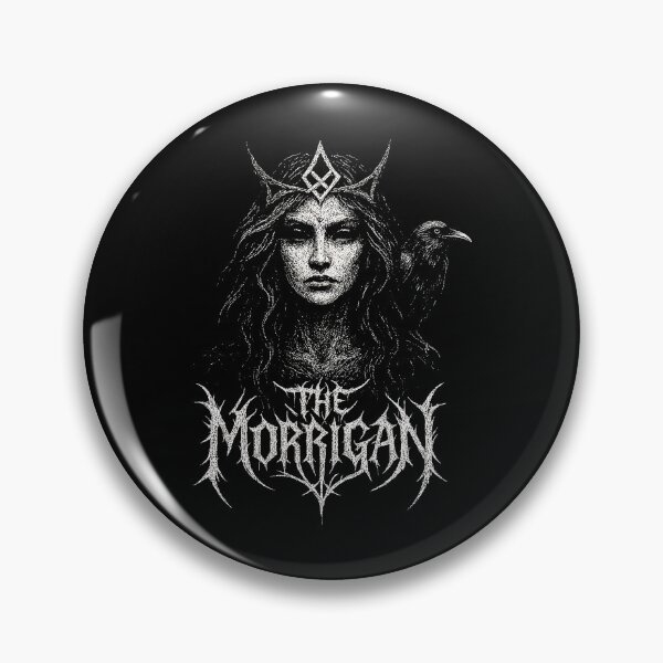 Item preview, The Morrigan Metalhead Illustration – Celtic Goddess Artwork designed and sold by Mortisigil.