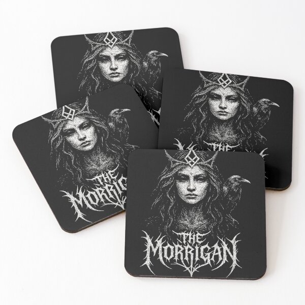 Item preview, The Morrigan Metalhead Illustration – Celtic Goddess Artwork designed and sold by Mortisigil.