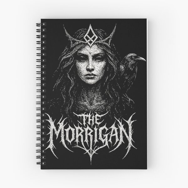 Item preview, The Morrigan Metalhead Illustration – Celtic Goddess Artwork designed and sold by Mortisigil.