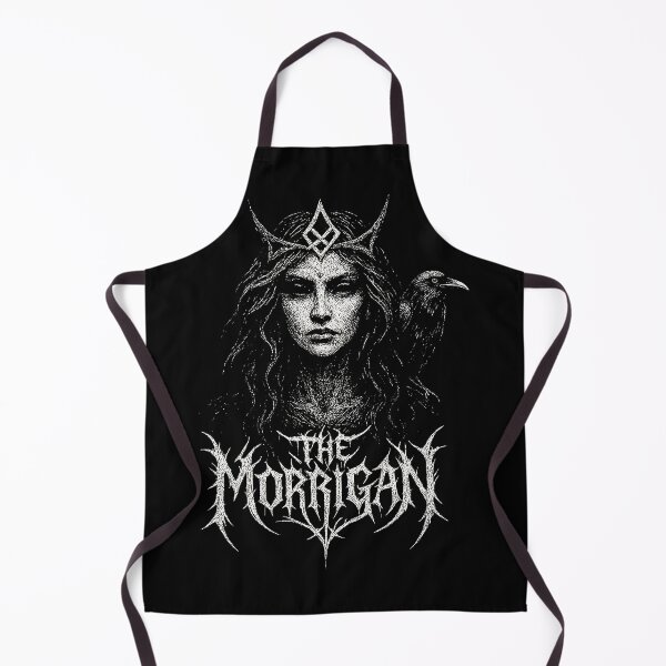 Item preview, The Morrigan Metalhead Illustration – Celtic Goddess Artwork designed and sold by Mortisigil.