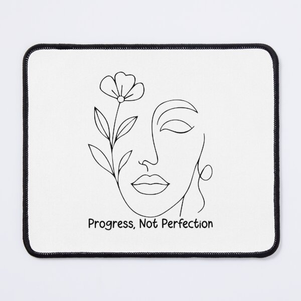 Item preview, Progress Not Perfection - Abstract One Line Face designed and sold by TheMindfulLin3.