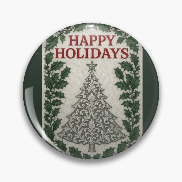 Item preview, Silver Christmas Tree, Pearls & Holly - Happy Holidays designed and sold by DesignsByPrnces.