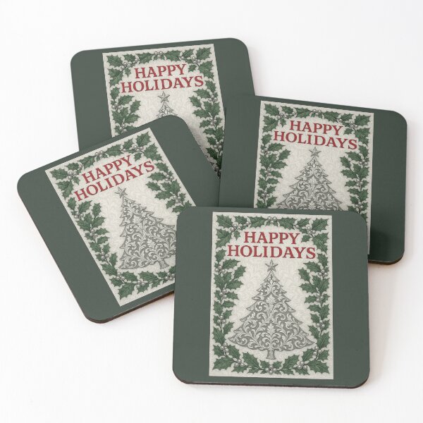 Item preview, Silver Christmas Tree, Pearls & Holly - Happy Holidays designed and sold by DesignsByPrnces.